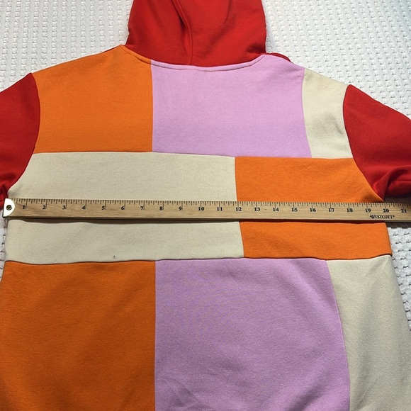 Lego x Target Hoodie Women’s Medium Color Block Red Pink Orange Sweatshirt - Picture 9 of 10